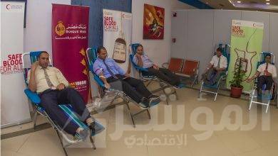 صورة ” تحت شعار مبادرة العطاء” : ” بنك مصر ”  ينظم حملة للعاملين للتبرع بالدم