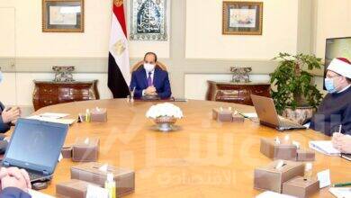 اجتماع الرئيس السيسي مع رئيس الوزراء و عدد من الوزراء