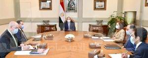 اجتماع الرئيس عبدالفتاح السيسي مع رئيس الوزراء وعدد من الوزراء والمسئولين