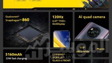 صورة POCO تطرح أحدث هواتفها فى السوق المصريةPoco X3 Pro و Poco F3 بمواصفات قوية وأسعار منافسة