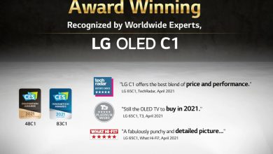 صورة تليفزيون LG C1 OLED قياس 48 بوصة يفوز بجائزة CES 2021 للأبتكار الخاصة بالألعاب الإلكترونية