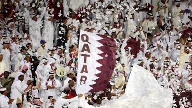 صورة فوز منتخب قطر ببرونزية كأس العرب بعد تغلبه على منافسه المصري بركلات الترجيح