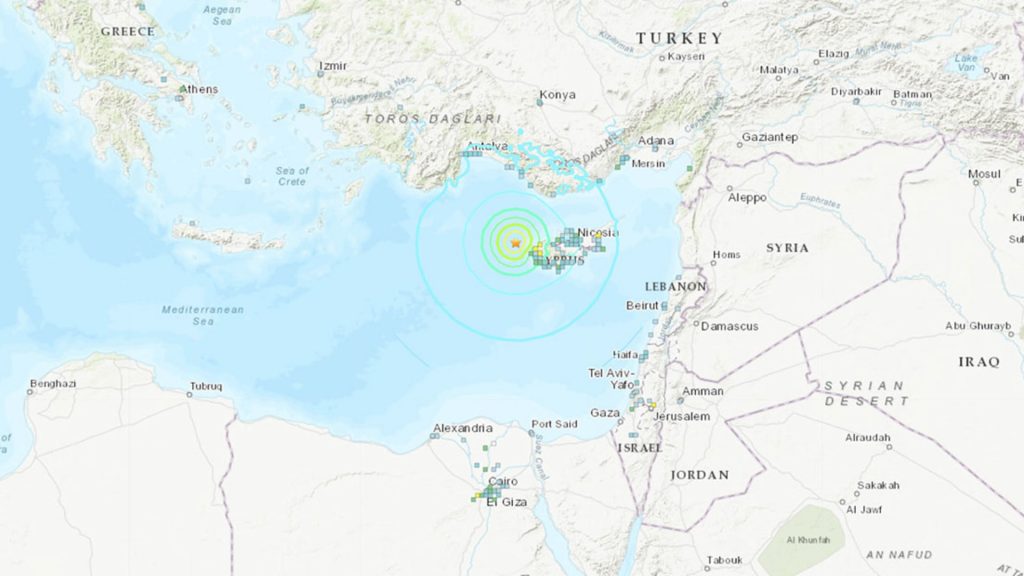 زلزال-بقوة-6.6-درجة-شرق-المتوسط-يُشعر-به-من-لبنان-إلى-مصر
