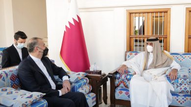 أمير-قطر-يستقبل-وزير-خارجية-إيران-ويبحثان-تعزيز-العلاقات-والقضايا-الإقليمية