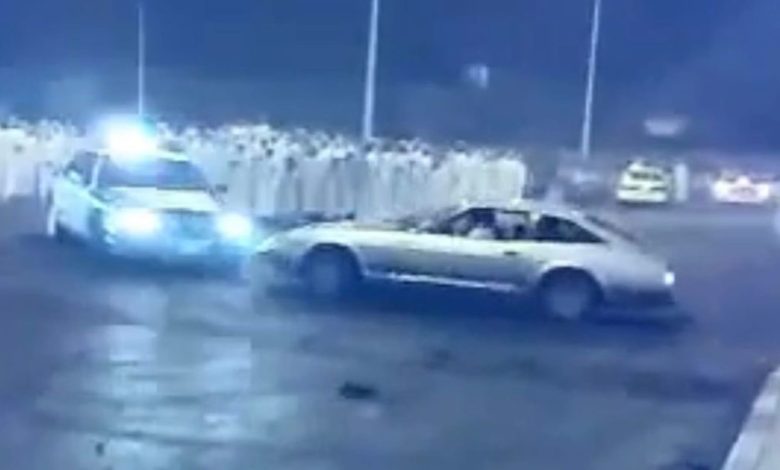 تداول-فيديو-“تفحيط”-أمام-دورية-شرطة-بالكويت.-والداخلية-ترد