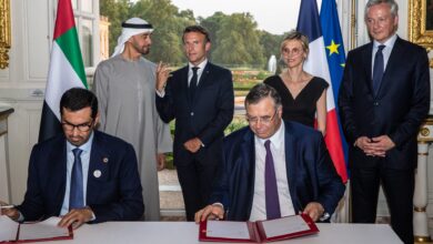 أول-تعليق-لمحمد-بن-زايد-بعد-توقيع-اتفاقية-الشراكة-الاستراتيجية-في-مجال-الطاقة-مع-فرنسا