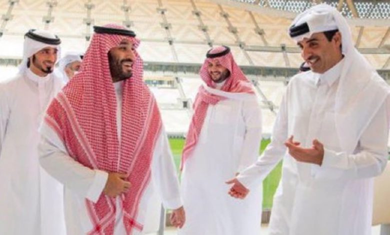 “أرحب-يبو-سلمان”.-تفاعل-على-صورة-محمد-بن-سلمان-وأمير-قطر-بالدوحة-لافتتاح-كأس-العالم-2022