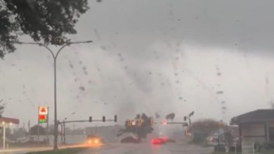 مشهد-مخيف.-سائقة-تصور-لحظة-تحرك-إعصار-هائل-في-لويزيانا