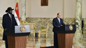 السيسي-وسلفا-كير-يدعوان-إلى-“الوقف-الفوري-لإطلاق-النار”-في-السودان.-ويعرضان-الوساطة